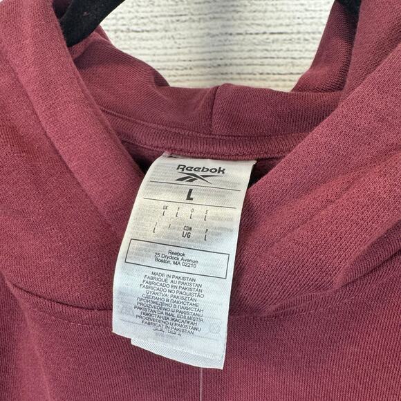 Reebok Unisex Maroon Hip Hop Graphic Pullover Hoodie Size Large - Picture 7 of 9
